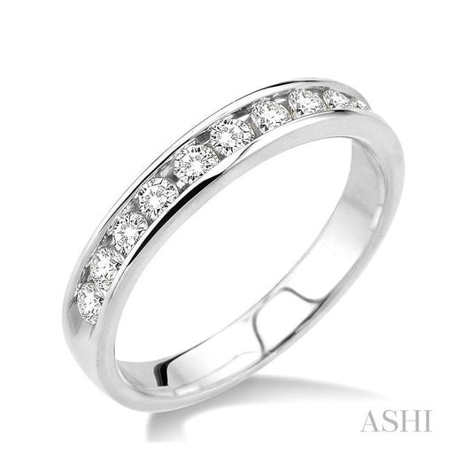 ASHI Channel Set Diamond Wedding Band 30323PPFNWG