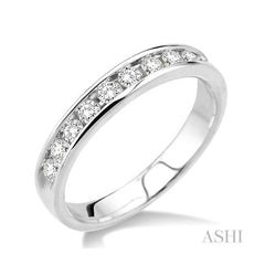 ASHI Channel Set Diamond Wedding Band 30323PPFNWG