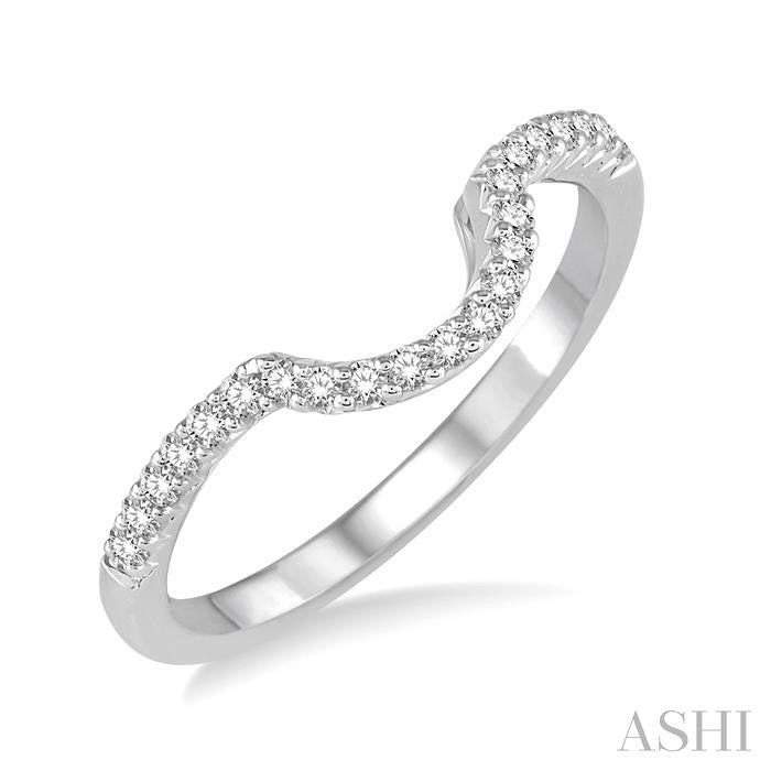 ASHI Curved Diamond Wedding Band 266L8PPFHWG-WB