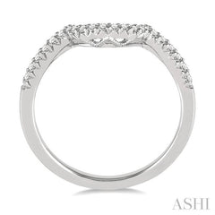 ASHI Curved Diamond Wedding Band 266L8PPFHWG-WB