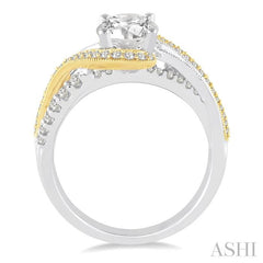 ASHI Round Shape Semi-Mount Diamond Engagement Ring 268A3PPFVWY-SM-RD