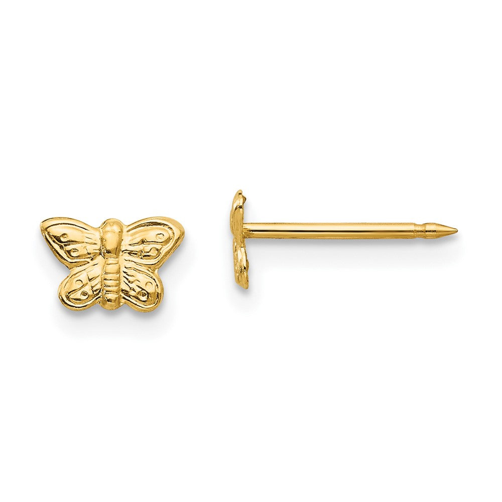 269E Inverness 14k 7mm Butterfly Earrings