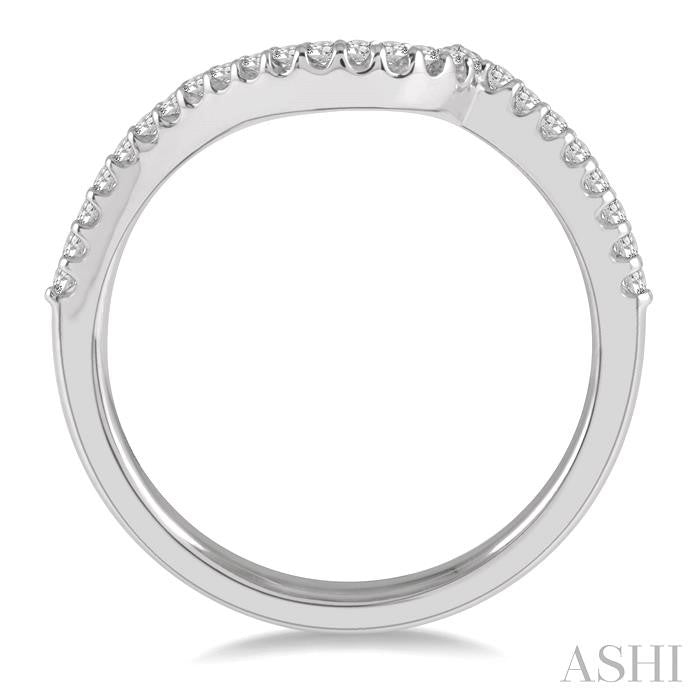 ASHI Curved Diamond Wedding Band 269K8PPFHWG-WB