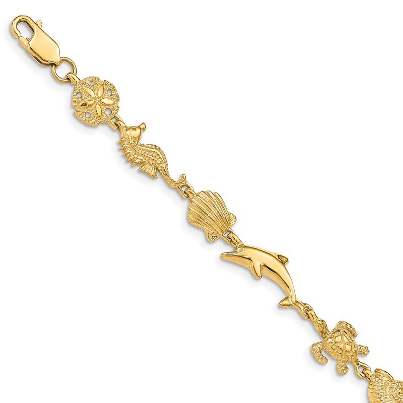 Quality Gold 14K Sea Life Bracelet FB1281-7