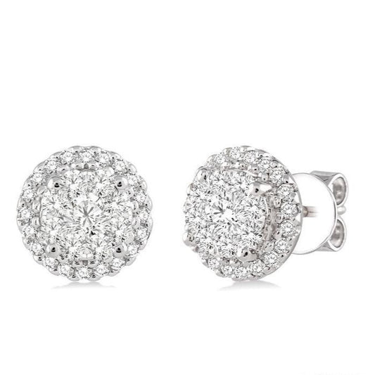 Parkplace Jewelers Round Shape Halo Lovebright Essential Diamond Earrings 94911PPFVERWG