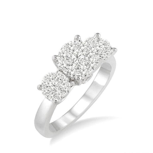 Parkplace Jewelers Round Shape Past Present & Future Lovebright Essential Diamond Engagement Ring 36923PPFGWG