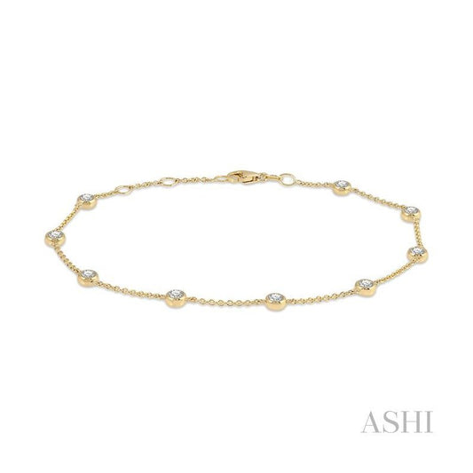 ASHI Diamond Station Chain Bracelet 700CVPPFGYG