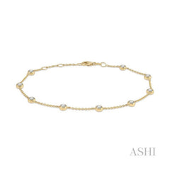 ASHI Diamond Station Chain Bracelet 700CVPPFGYG