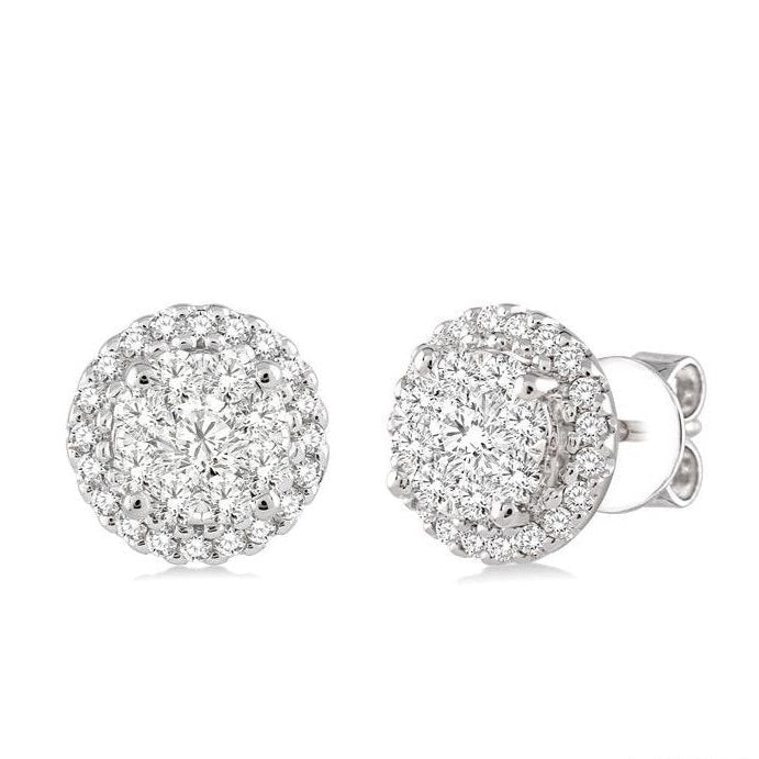 Parkplace Jewelers Round Shape Halo Lovebright Essential Diamond Earrings 94912PPFVERWG