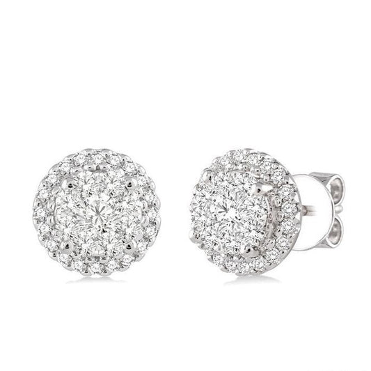 Parkplace Jewelers Round Shape Halo Lovebright Essential Diamond Earrings 94912PPFVERWG