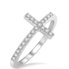Parkplace Jewelers Sideway Cross Diamond Ring 33667PPTXWG