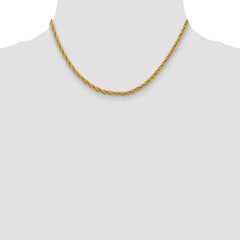 Quality Gold 14K 7 inch 3.3mm Diamond-cut Semi Solid with Lobster Clasp Chain BC132