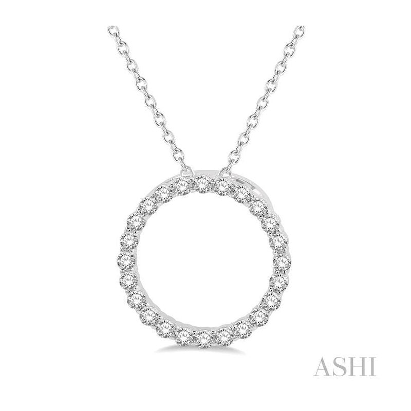 ASHI Circle Diamond Pendant 900H6PPFGPDWG