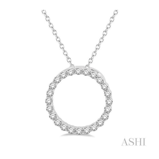ASHI Circle Diamond Pendant 900H6PPFGPDWG