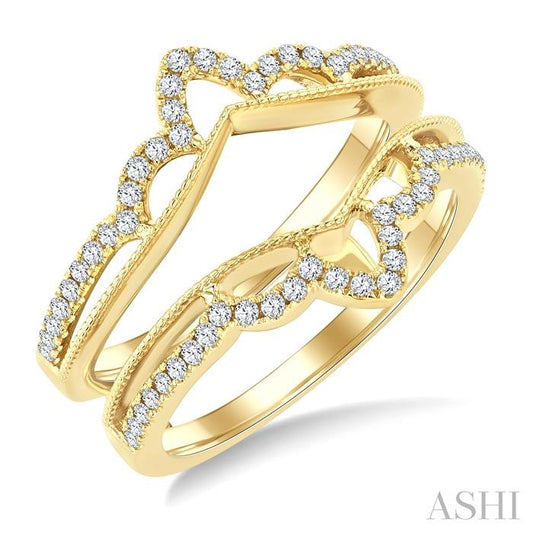 ASHI Chevron Diamond Insert Ring 292N5PPFGYG