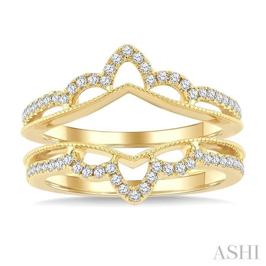 ASHI Chevron Diamond Insert Ring 292N5PPFGYG