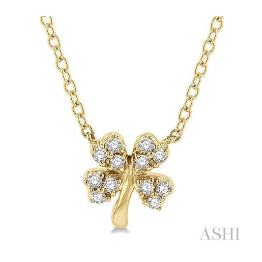 ASHI Clover Petite Diamond Fashion Pendant 644B8PPFSPDYG