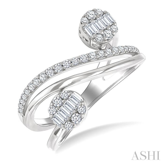ASHI Fusion Diamond Fashion Open Ring 293G3PPFGWG