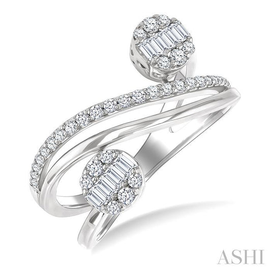 ASHI Fusion Diamond Fashion Open Ring 293G3PPFGWG