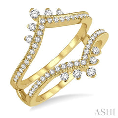 ASHI Chevron Diamond Insert Ring 29593PPFHYG