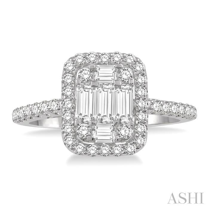 ASHI Halo Fusion Diamond Engagement Ring 295F3PPFVWG