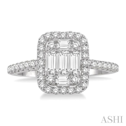 ASHI Halo Fusion Diamond Engagement Ring 295F3PPFVWG