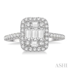 ASHI Halo Fusion Diamond Engagement Ring 295F3PPFVWG