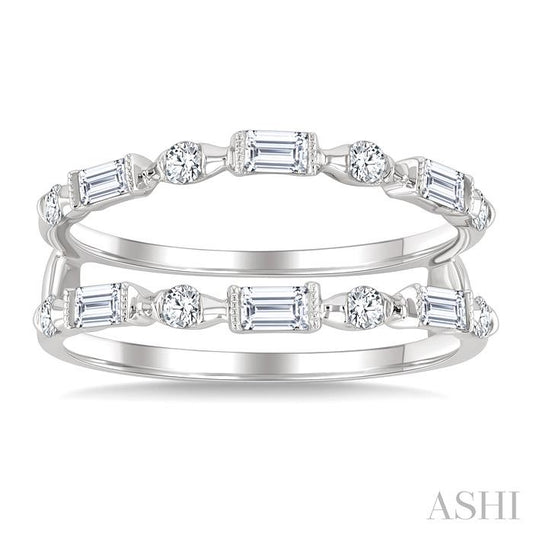 ASHI Baguette Diamond Insert Ring 295L3PPFGWG