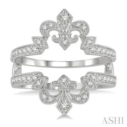ASHI Fleur De Lis Diamond Insert Ring 29696PPFHWG