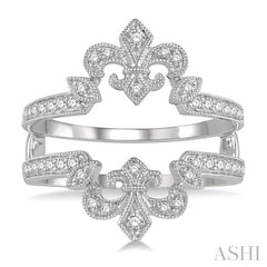 ASHI Fleur De Lis Diamond Insert Ring 29696PPFHWG