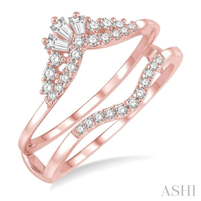 ASHI Chevron Baguette Diamond Insert Ring 29725PPFHPG