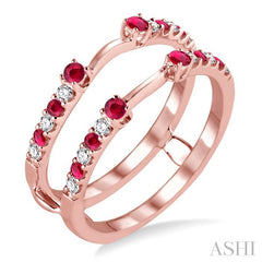 ASHI Gemstone & Diamond Insert Ring 29767PPFGRBPG