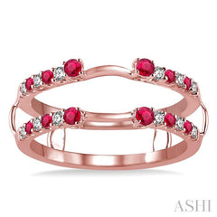 ASHI Gemstone & Diamond Insert Ring 29767PPFGRBPG