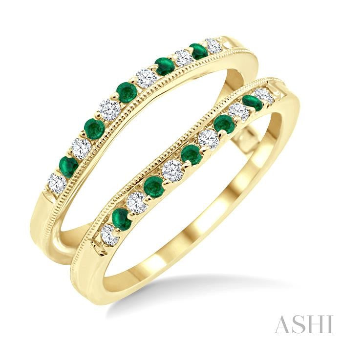 ASHI Gemstone & Diamond Insert Ring 29778PPFGEMYG
