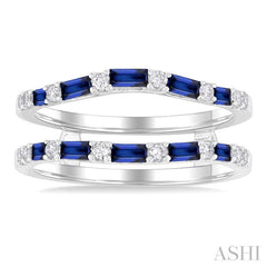 ASHI Alternate Gemstone & Diamond Insert Ring 29957PPFGSPWG