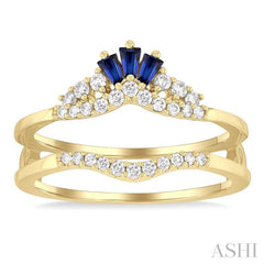 ASHI Gemstone & Diamond Insert Ring 29976PPFGSPYG