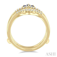 ASHI Gemstone & Diamond Insert Ring 29976PPFGSPYG