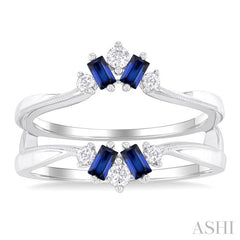 ASHI Gemstone & Diamond Insert Ring 29998PPFGSPWG