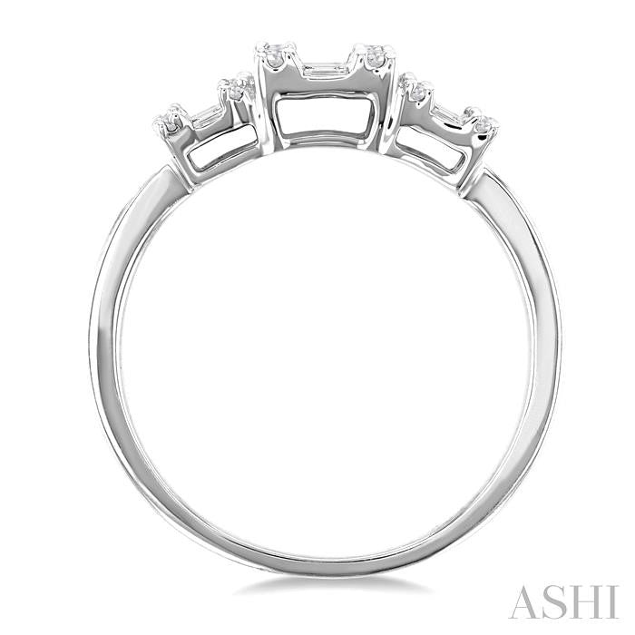ASHI Princess Shape Past Present & Future Fusion Diamond Engagement Ring 299F3PPFGWG