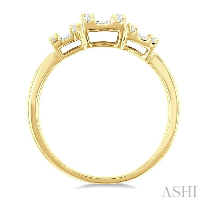 ASHI Princess Shape Past Present & Future Fusion Diamond Engagement Ring 299F3PPFGYG