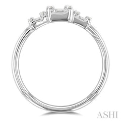 ASHI Princess Shape Past Present & Future Fusion Diamond Engagement Ring 299F6PPFGWG