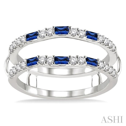 ASHI Gemstone & Diamond Insert Ring 299M5PPFGSPWG