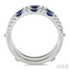 ASHI Gemstone & Diamond Insert Ring 299M5PPFGSPWG