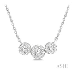 ASHI Round Shape Past Present & Future Lovebright Essential Diamond Necklace 9962UPPFVNKWG