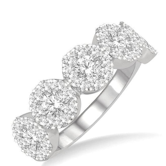 Parkplace Jewelers Round Shape 5 Stone Lovebright Essential Diamond Wedding Band 158D0PPFHWG-1.50