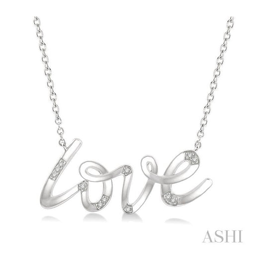 ASHI Silver Love Diamond Fashion Pendant 84119PPSSSLPD