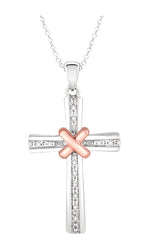 Parkplace Jewelers Silver Cross Diamond Pendant 87869PPSSSLPD