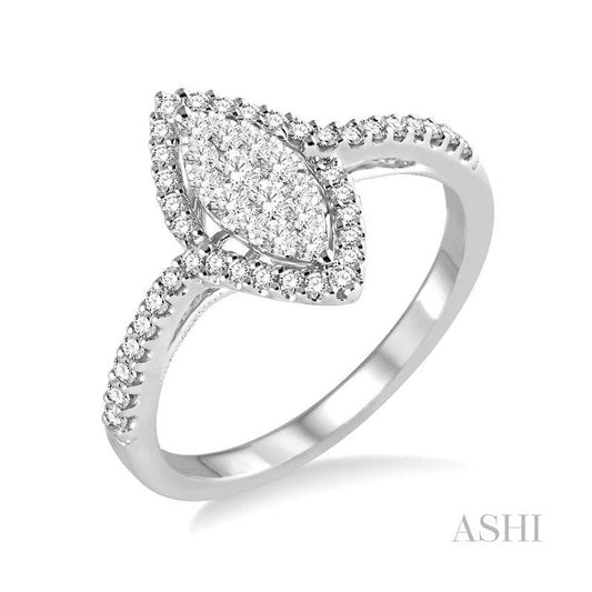 Parkplace Jewelers Marquise Shape Halo Lovebright Essential Diamond Ring 13193PPFHWG