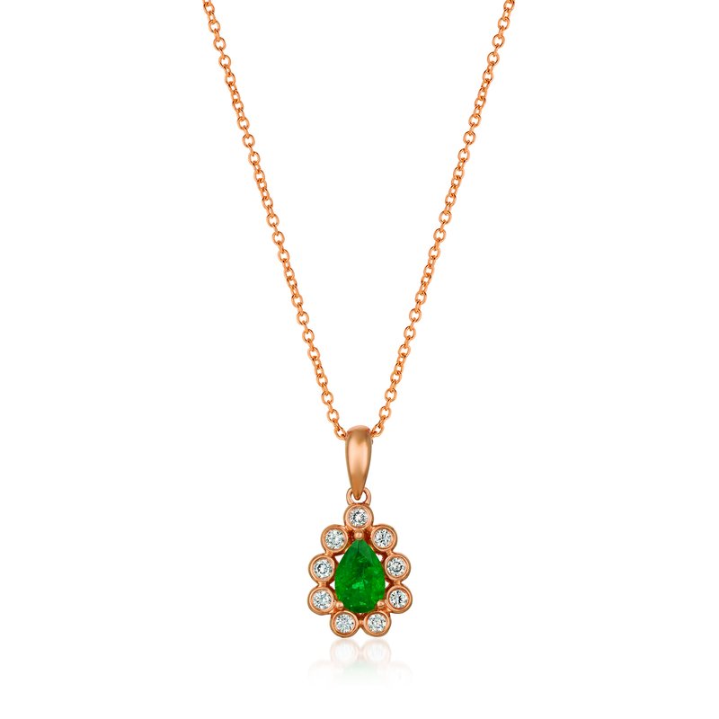 Le Vian 14K Strawberry Gold® Costa Smeralda Emeralds™ 3/8 cts. Pendant TRAT 7