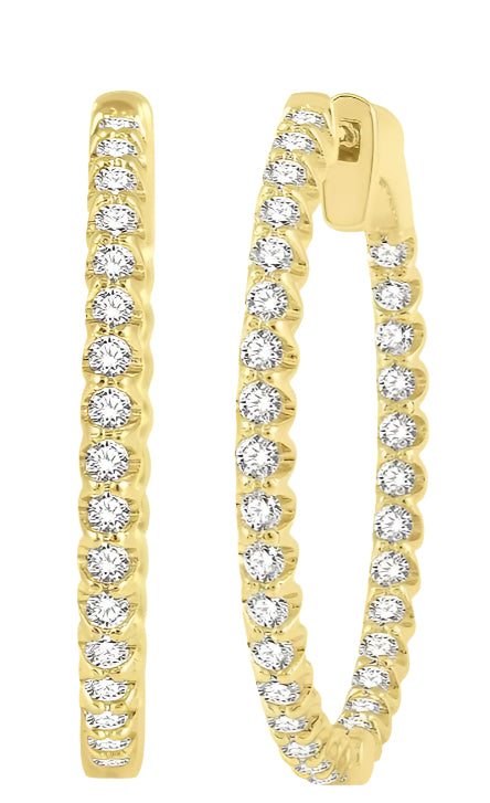 Parkplace Jewelers Inside-Out Diamond Hoop Earrings 622B1PPFGERYG